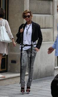 Beyonce sporting a Falling Whistle