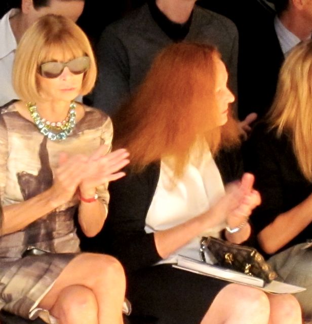 Anna Wintour & Grace Coddington applaud the line Anna Wintour & Grace Coddington applaud the line