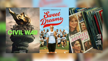 New Movies: Civil War, Sweet Dreams, The Long Game, and The Greatest Hits 