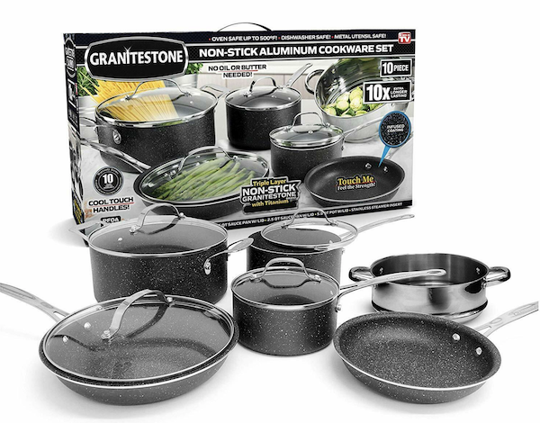 Granite Stone 10-piece Nonstick Pots and Pans Set