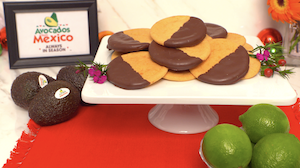 Lime Cookies with Chocolate Glaze