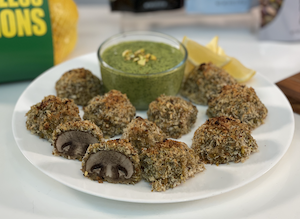 Pistachio-Crusted Mushrooms