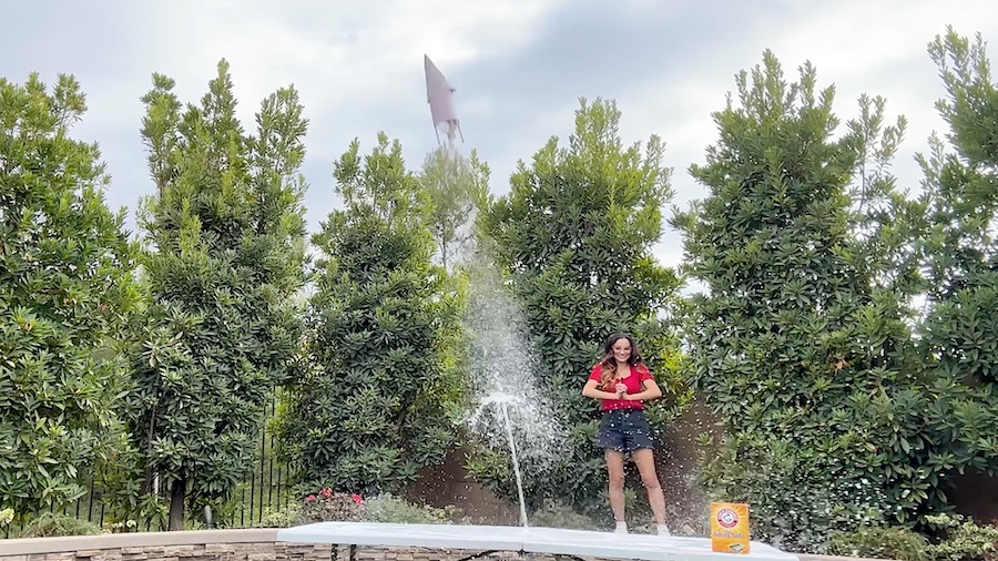 The Space Gal, Emily Calandrelli, Shows Students How to Build a Baking Soda Rocket for Baking Soda Rocket Day: Launch Across America