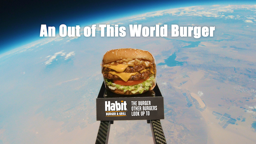 Habit Burger & Grill's #1 Ranked Double Charburger Proves to Be an Out of This World Burger, Launching 20 Miles Above Earth