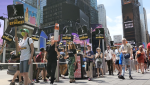 SAG-AFTRA Strike in Times Square