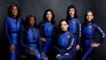Katy Perry, Gayle King, Lauren Sánchez, Amanda Nguyen, Aisha Bowe, and Kerianne Flynn return from Blue Origin space flight