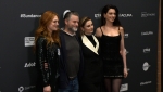 Anne Hathaway, Thomasin McKenzie, Shea Whigham, and Marin Ireland at Premiere of Psychological Thriller Eileen at Sundance Film Festival