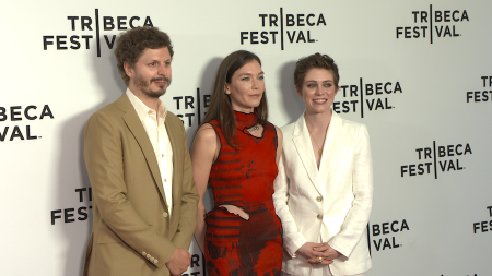 Michael Cera, Hannah Gross, Sophia Lillis and Director Dustin Guy Defa at The Adults Tribeca Film Festival Premiere