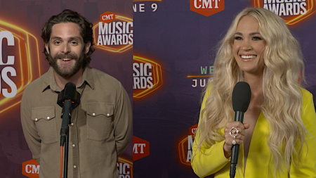 Thomas Rhett and Carrie Underwood on 2021 CMT Awards 