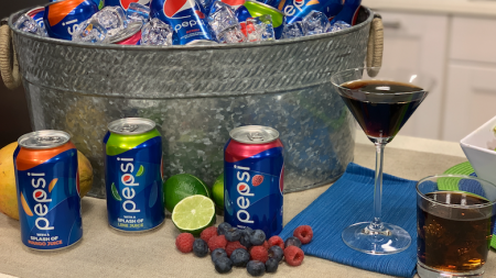 Pepsi with a splash of juice