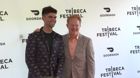 Jesse Tyler Ferguson and Bernadette Peters at the Broadway Rising Tribeca Film Festival Premiere