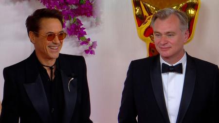 Robert Downey Jr. and Christopher Nolan Receive First Oscars