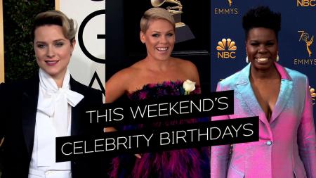 Celebrity Weekend Birthdays: Pink, Wiz Khalifa, Gloria Gaynor, David Arquette, Leslie Jones, Evan Rachel Wood, and More