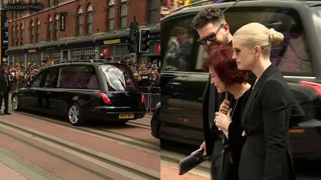 Ozzy Osbourne's family and fans mourn at his funeral in Birmingham