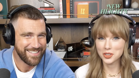 Taylor Swift announces TS12 album The Life of a Showgirl on Travis Kelce's podcast