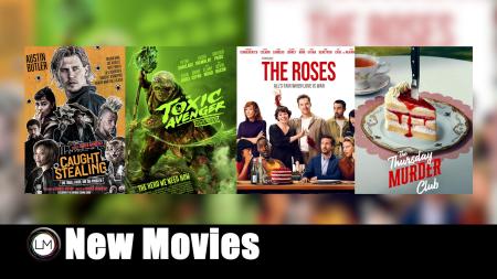 New Movies: The Thursday Murder Club, Jaws, The Roses, The Toxic Avenger, and Caught Stealing