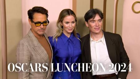 Emily Blunt, Robert Downey Jr., and Cillian Murphy at the Oscars Nominees Luncheon