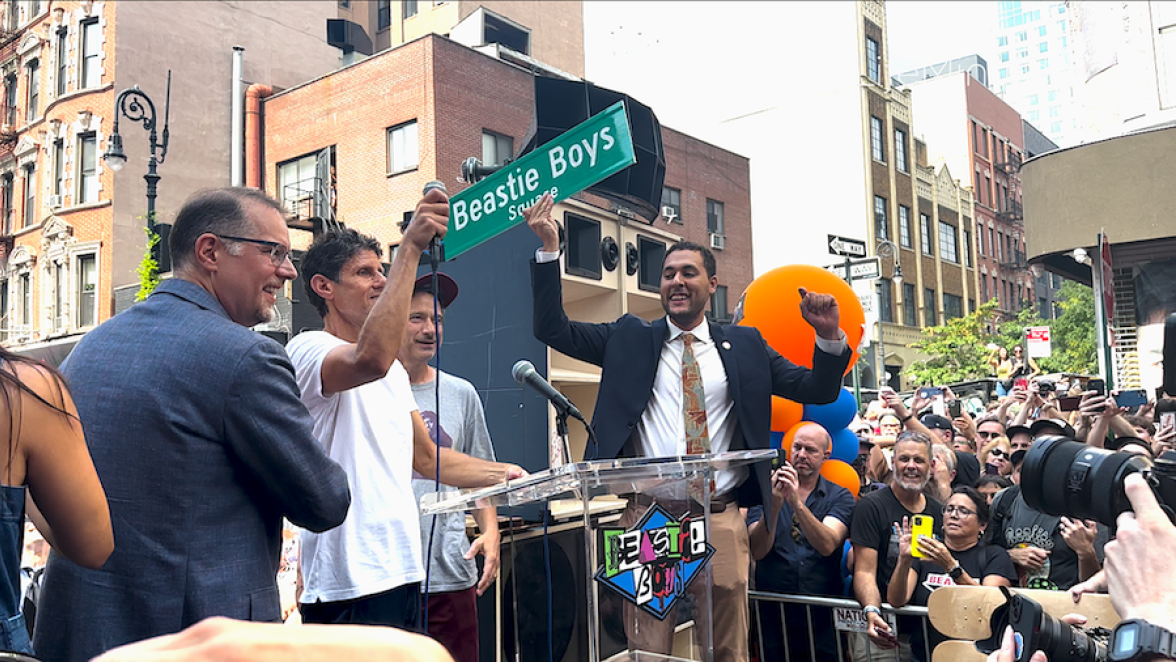 Beastie Boys’ Mike D and Ad-Rock Unveil ‘Beastie Boys Square’ in New York City’s Lower East Side