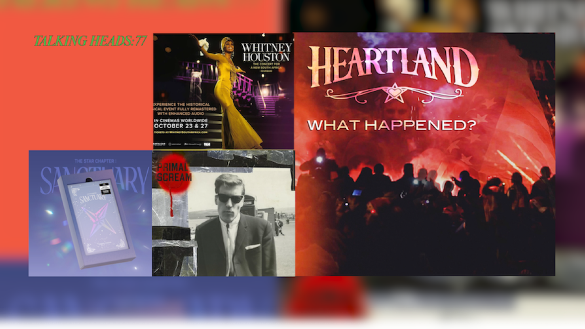 New Music Releases: Heartland, TOMORROW X TOGETHER, Whitney Houston, Primal Scream, and Talking Heads