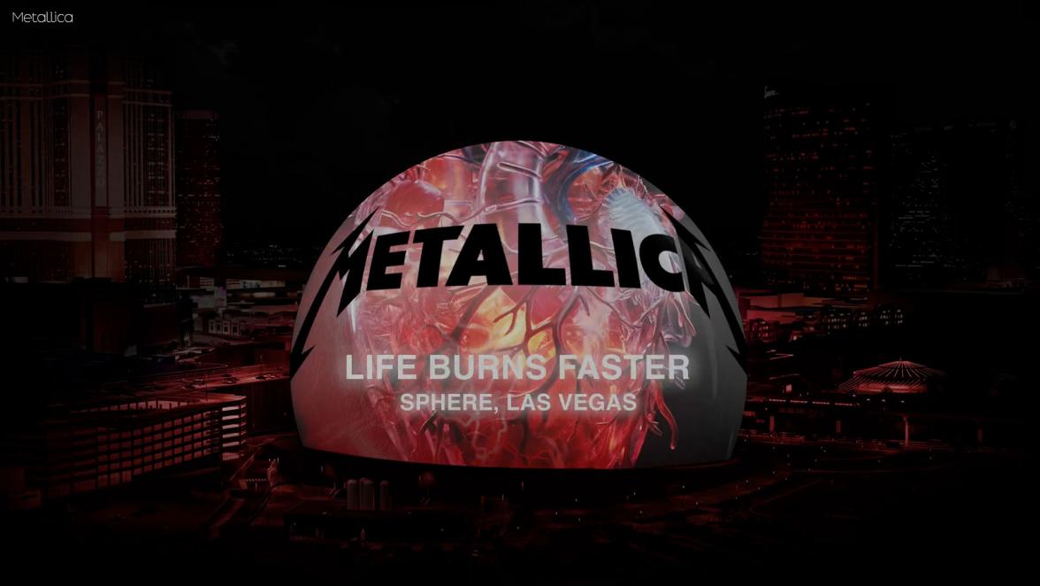 Metallica announces eight-show residency Life Burns Faster at Las Vegas Sphere for October 