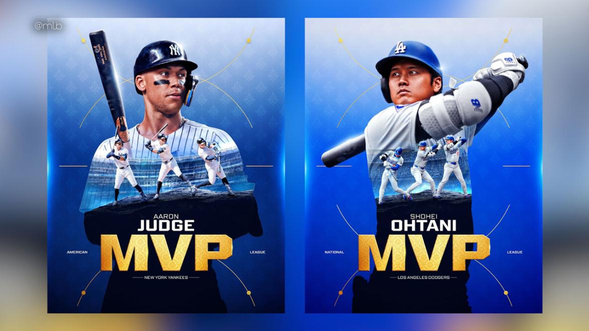 Aaron Judge and Shohei Ohtani named Major League Baseball MVPs