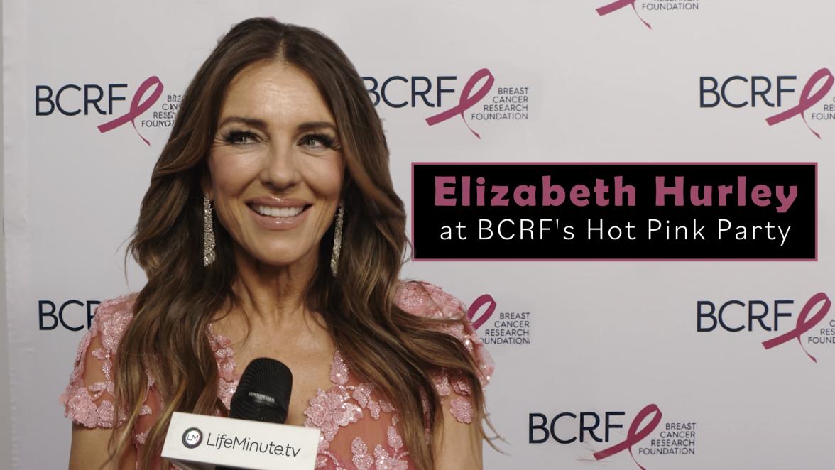 Elizabeth Hurley served as host for the Breast Cancer Research Foundation (BCRF) annual Hot Pink Party at The Glasshouse in New York City
