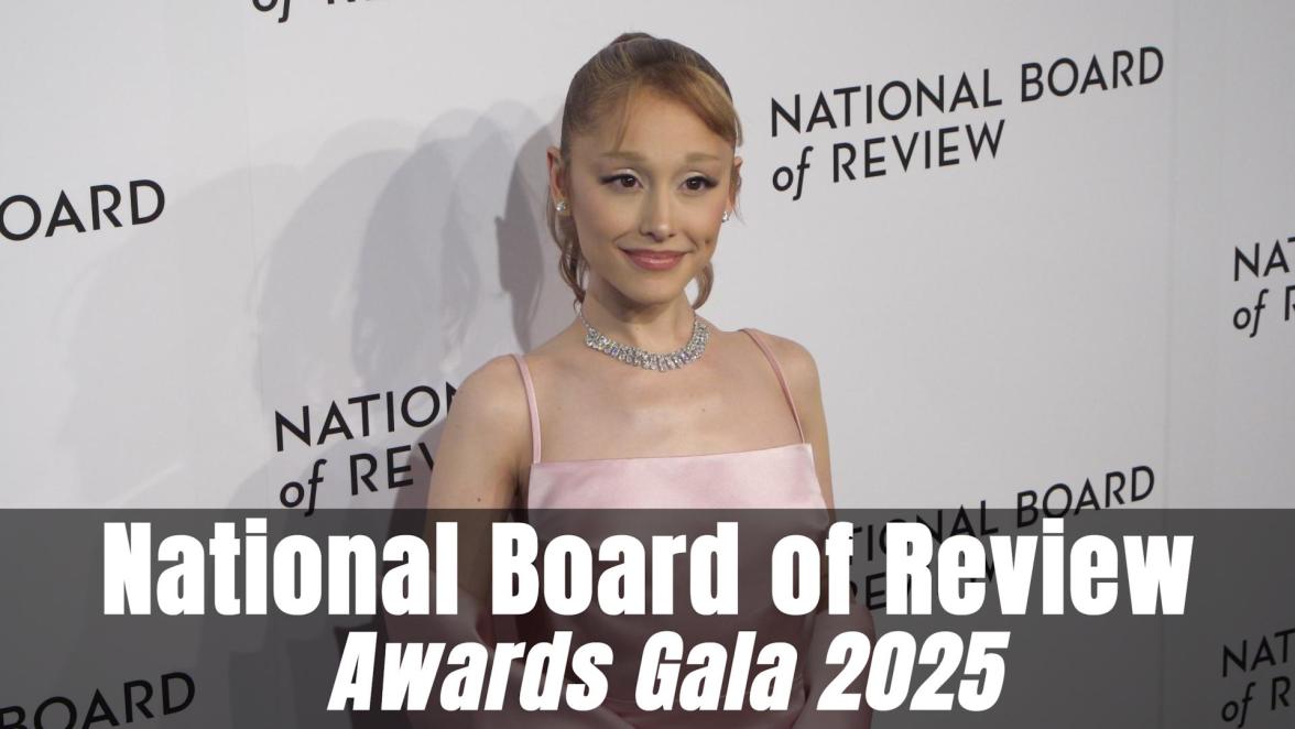 Ariana Grande on 2025 National Board of Review Awards Gala red carpet