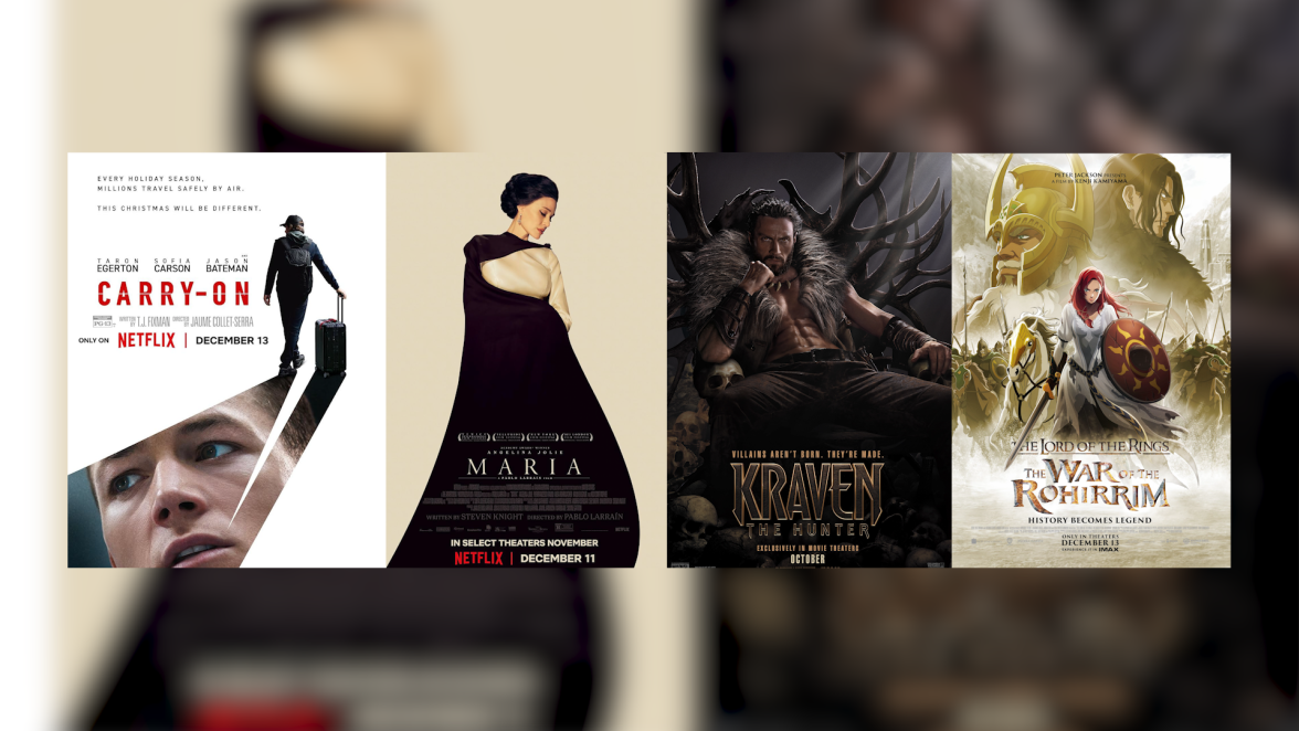 New Movies: Maria, Carry-On, Kraven the Hunter, and The Lord of the Rings: The War of the Rohirrim