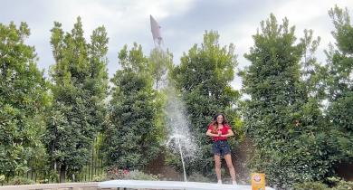 The Space Gal, Emily Calandrelli, Shows Students How to Build a Baking Soda Rocket for Baking Soda Rocket Day: Launch Across America