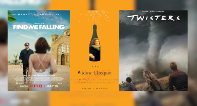 New Movies: Find Me Falling, Twisters, and Widow Clicquot 