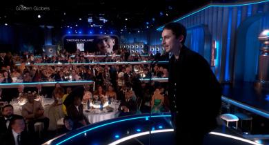 Timothée Chalamet took home his first-ever Golden Globe, winning Best Male Actor – Musical or Comedy for his performance in Marty Supreme