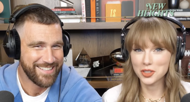 Taylor Swift announces TS12 album The Life of a Showgirl on Travis Kelce's podcast