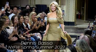 Christie Brinkley Closes Dennis Basso’s Spring 2027 “Uptown Girl” Show at NYFW