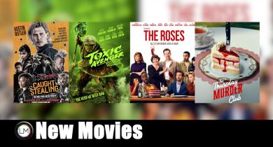 New Movies: The Thursday Murder Club, Jaws, The Roses, The Toxic Avenger, and Caught Stealing