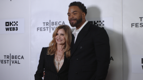 Kyra Sedgwick and Cliff “Method Man” Smith at Tribeca Festival world premiere of Bad Shabbos