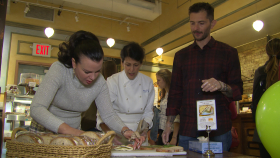 Younger Star Debi Mazar and her Celebrity Chef Husband Gabriele Corcos Partner with Amys Bread to help Food Bank For NYC