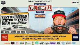 The 68th Daytona 500 kicks off the 2026 NASCAR Cup Series this Sunday — and race weekend gets an electrifying start with Bert Kreischer's first-ever Full Throttle Festival pre-party on Saturday