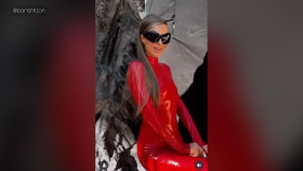 Paris Hilton parades as bestie Britney Spears from her iconic 2000 "Oops!...I Did It Again" music video for Halloween