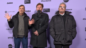DEVO s Mark Mothersbaugh Gerald Casale and Bob Mothersbaugh Hit the Red Carpet for the Premiere of Their Documentary DEVO at Sundance Last Night