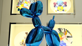 Artist Jeff Koons Iconic Balloon Dog in Blue Porcelain Miniature Versions Up for Sale
