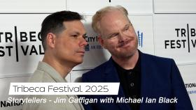 Jim Gaffigan Gets Grilled by Friend Michael Ian Black at the Tribeca Festival Storytellers Series