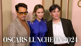 Emily Blunt, Robert Downey Jr., and Cillian Murphy at the Oscars Nominees Luncheon