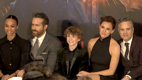 Ryan Reynolds, Mark Ruffalo, Jennifer Garner, Walker Scobell, and Zoe Saldana at the NYC Premiere of The Adam Project