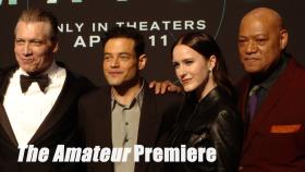 Rami Malek, Laurence Fishburne, Rachel Brosnahan at World Premiere of Action Thriller, The Amateur 